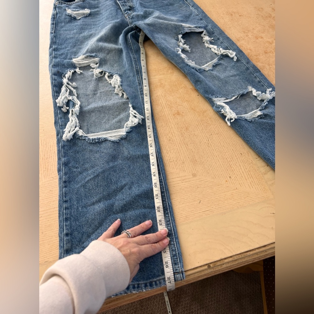 KAN CAN High Rise Destroyed 90s Boyfriend Jean size 28 NWOT - Picture 6 of 11